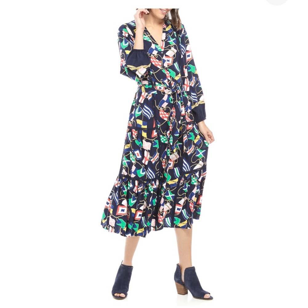 New : Button print midi dress M - Picture 6 of 6